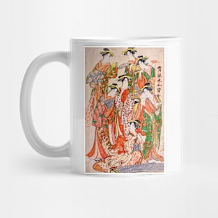 Seven Wise Women of the Pleasure Quarters, Katsukawa Shunsho 1780s Mug